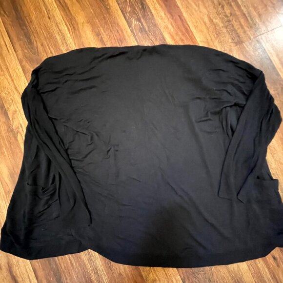 ATHLETA Harmony Pose Wrap 882495 Black Open Cardigan Duster Pockets Athleisure - Picture 6 of 6